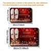 VIKAMA Golden Letter Snowflake Xmas Doormat Non-Slip Washable Front Door Rug Indoor Outdoor Holiday Home Decor Mat