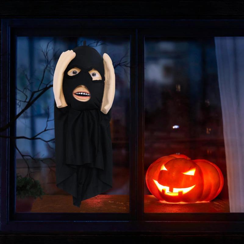 Scary Peeper Freak Halloween Decoration, Scary Peeper Window Prank, Indoor And Outdoor Window Hanging Mask For Spooky Party Gift