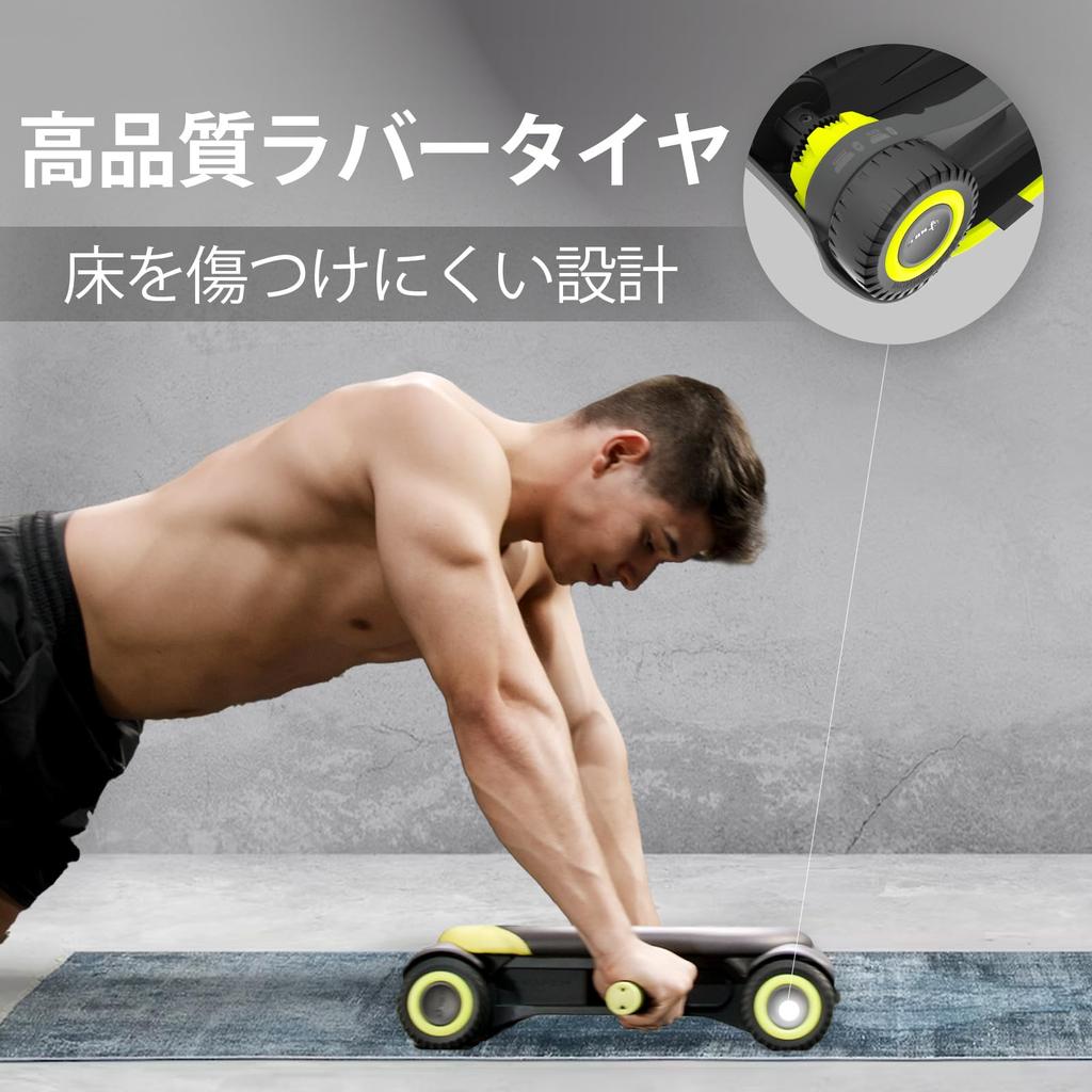 Wonder Core Ab Bauchmuskelroller mit Unterstützungsmuskeltraining Ab Ab Bauchmuskeltraining für Anfänger und Fortgeschrittene Inklusive Kniematte [Offiziell] Roller,