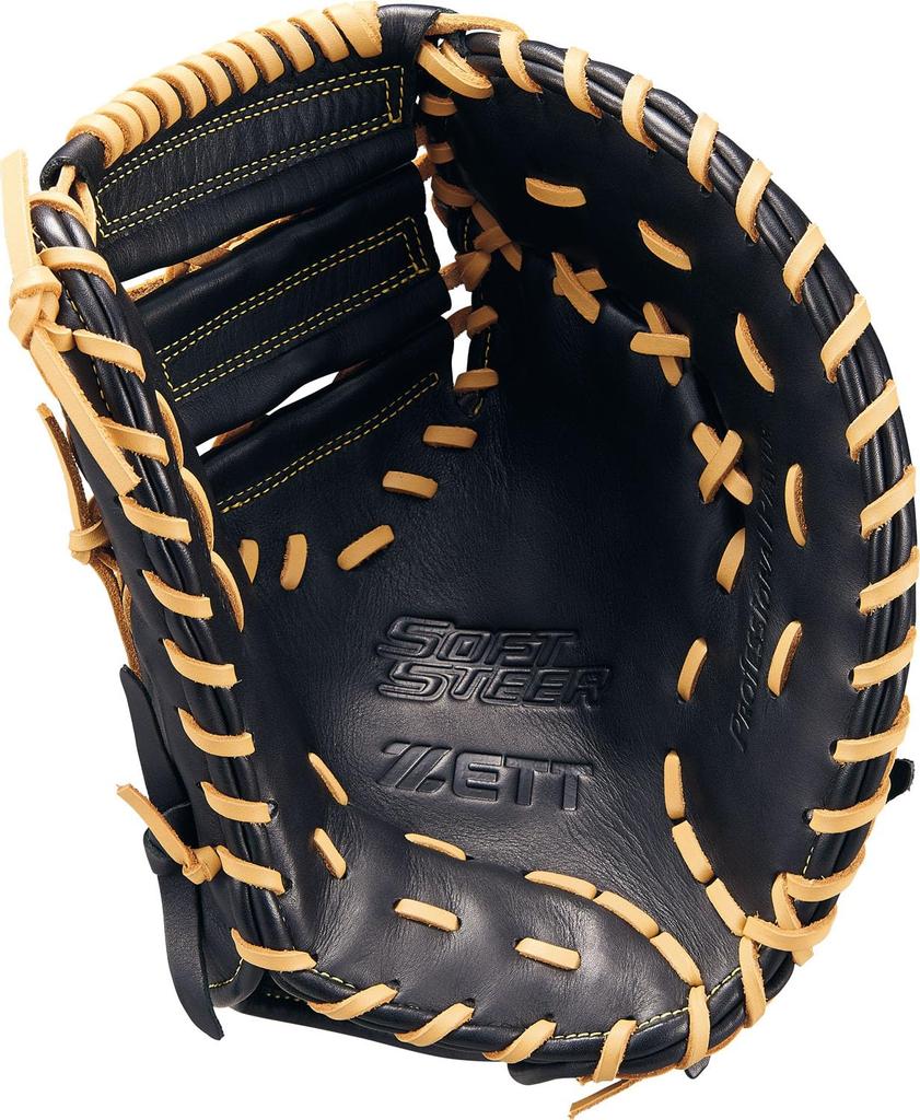 ZETT Soft Steer First Base Mitt for Black x Pastel Brown BRFB35513F Left-Handed Throwers, (1932),