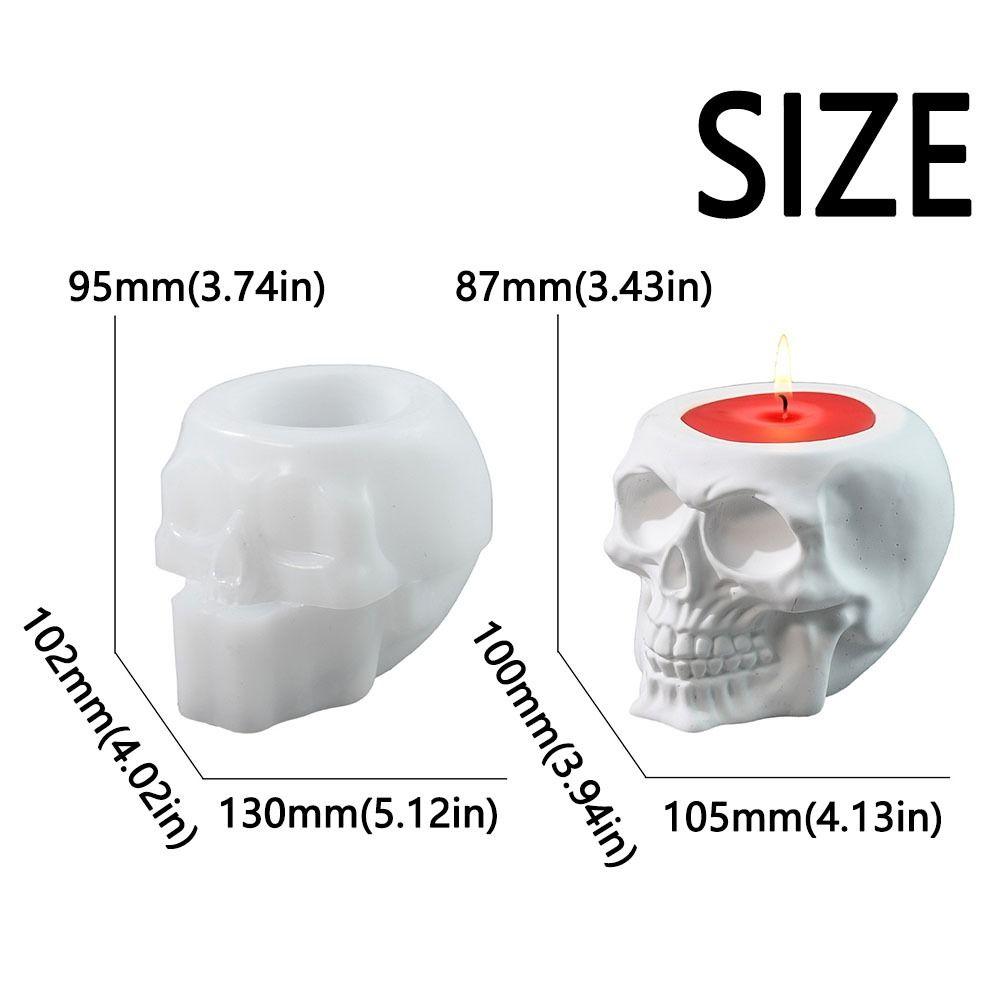 DIY Skull Candle Jar Molds 3D Halloween Candle Jar Mold Skull Resin Molds  for Beginners