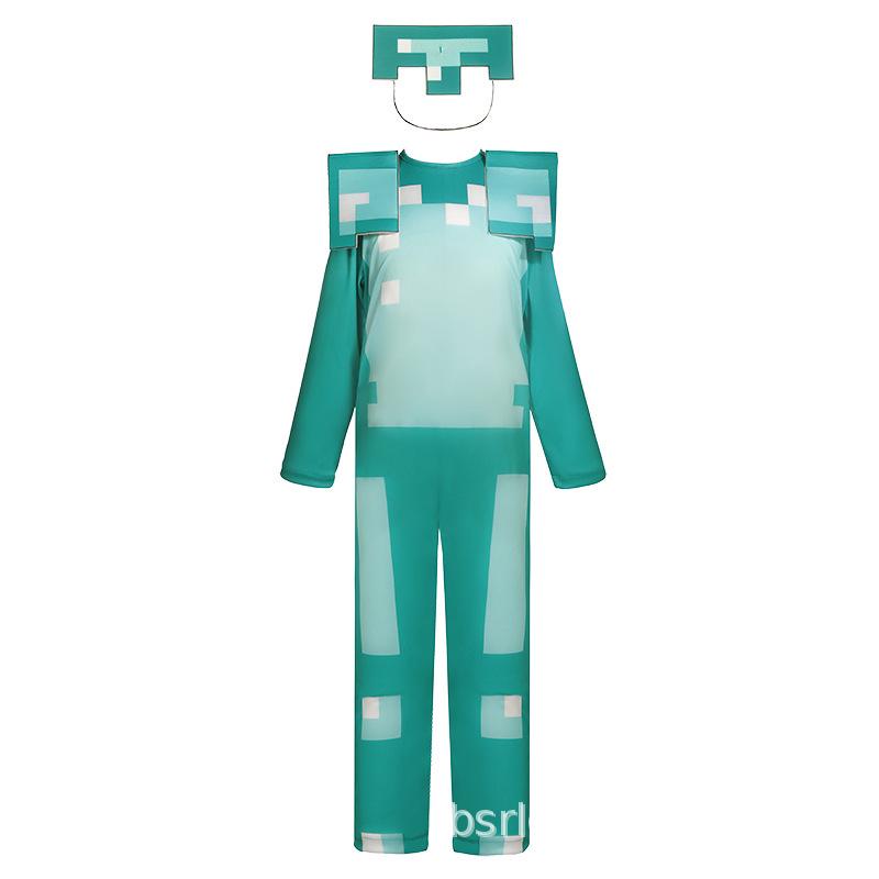 My World Minecraft Diamond Armor Cosplay Costume for Halloween