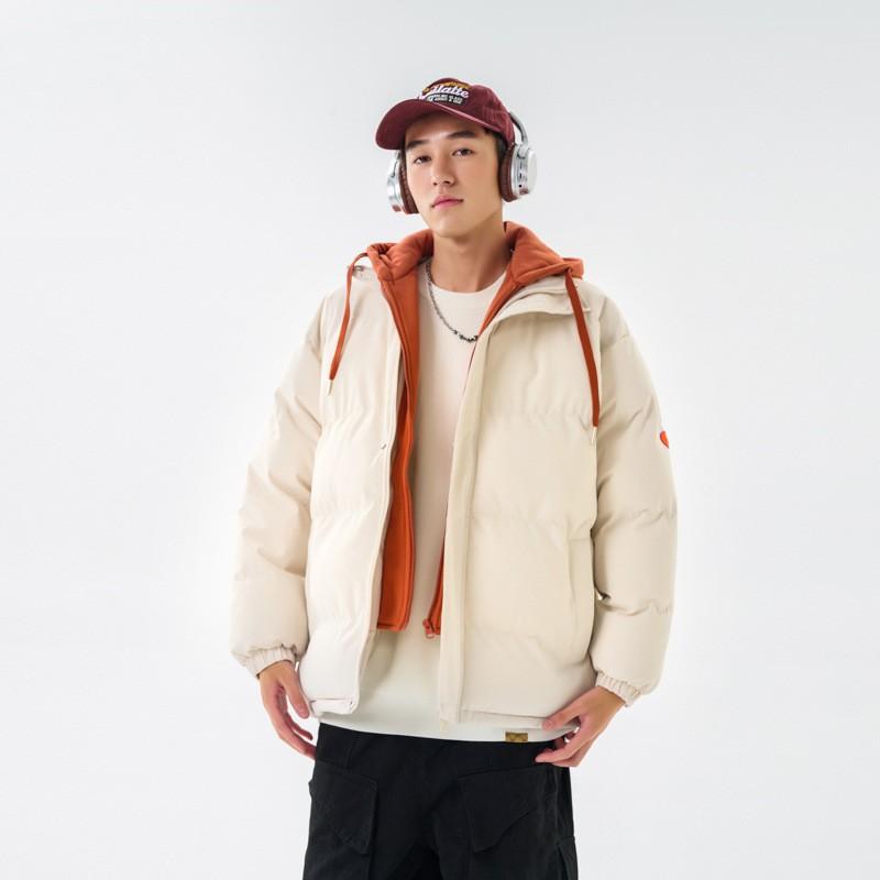 Unisex Winter Hooded Thick Cotton Puffer Jacket Oversized Streetwear Coat Men Women