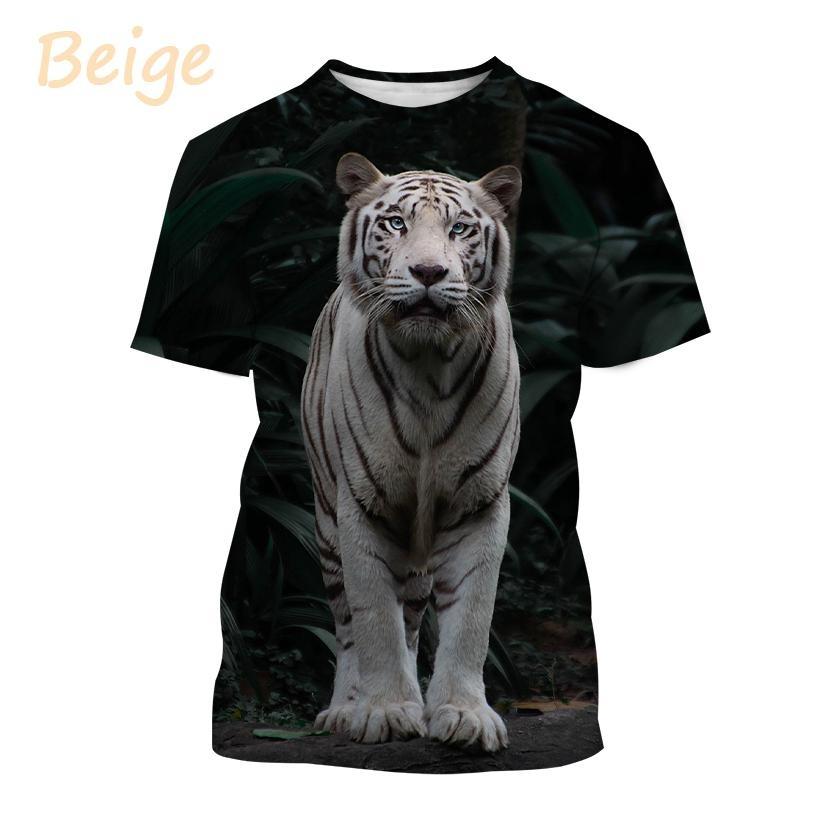 Hot Sale Personality Ferocious Tiger 3D Printing T-shirt Summer Unisex Fashion Funny Cool Hip Hop Animal Short Sleeve Top