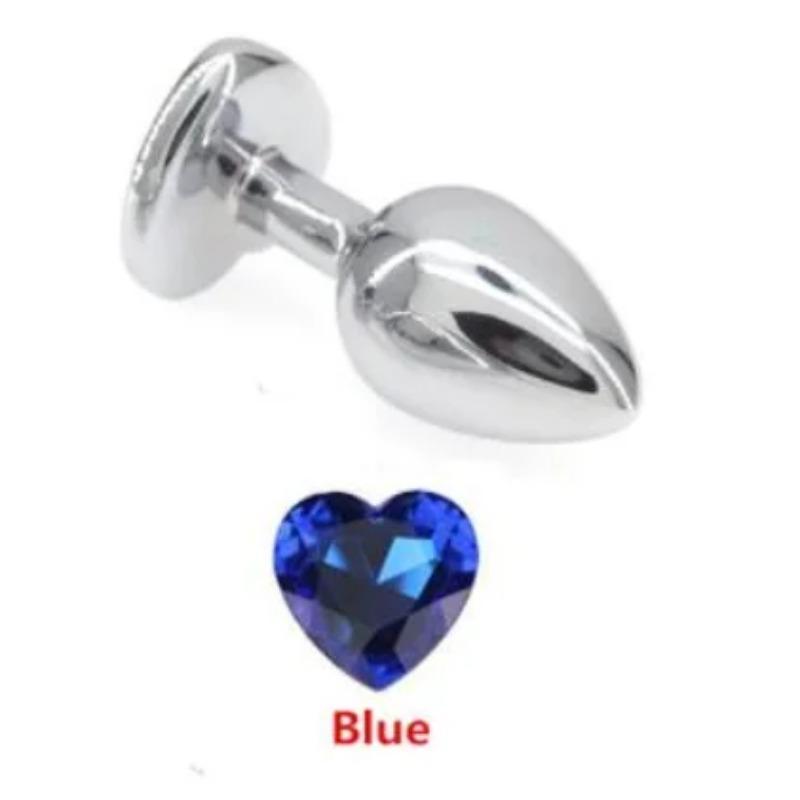3 Size Anal Plug Heart Stainless Steel Crystal Anal Plug Removable Butt Plug Stimulator Anal Sex Toys Prostate Massager Dildo