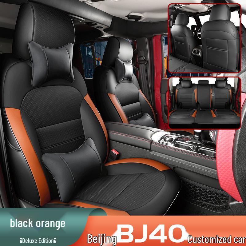 Durable Leather Seat Covers for Beijing BJ40 - Full Coverage, Year-Round Use, 5-Seat Fit