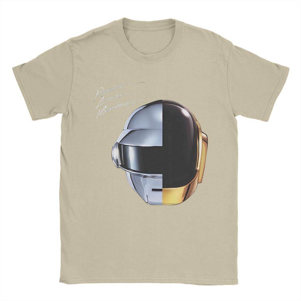 Daft Punk Electronic Band  Cotton T Shirt For Men Beach  Funny T Shirts Breathable Popular Tee Shirt Big Size Dropshipping Tops