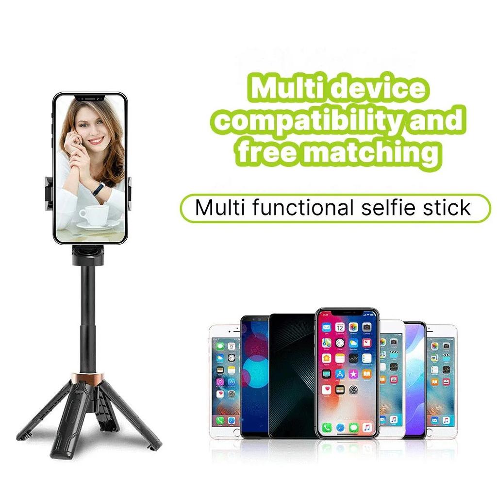 Mini Bluetooth Selfie Stick Multifunctional Integrated Type Selfie With Handle Foldable Retractable Portable Gamepad Stand