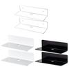 Muti-Functional Acrylic Floating Shelves No Drill Small Wall Shelf for Bathroom