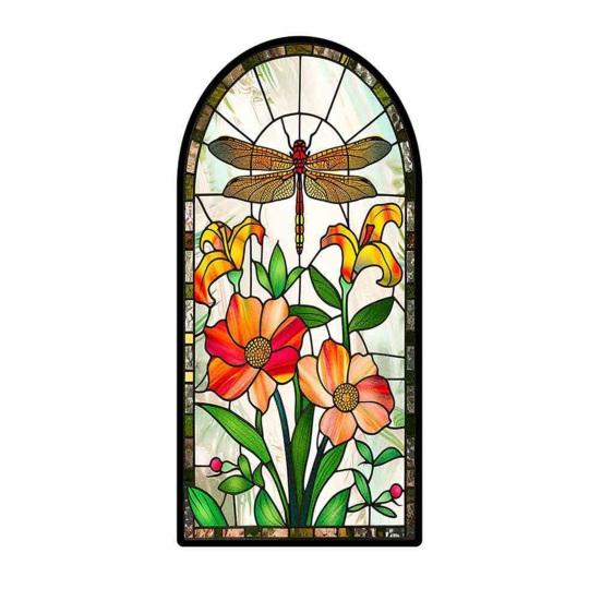 Transparent Bookmark Stained Glass Flower Bookmark Floral Acrylic Suncatcher Colorful Set Plant Book