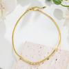 Fashion Personalized Zircon Flat Snake Bone Titanium Steel Necklace Jewelry Niche Versatile