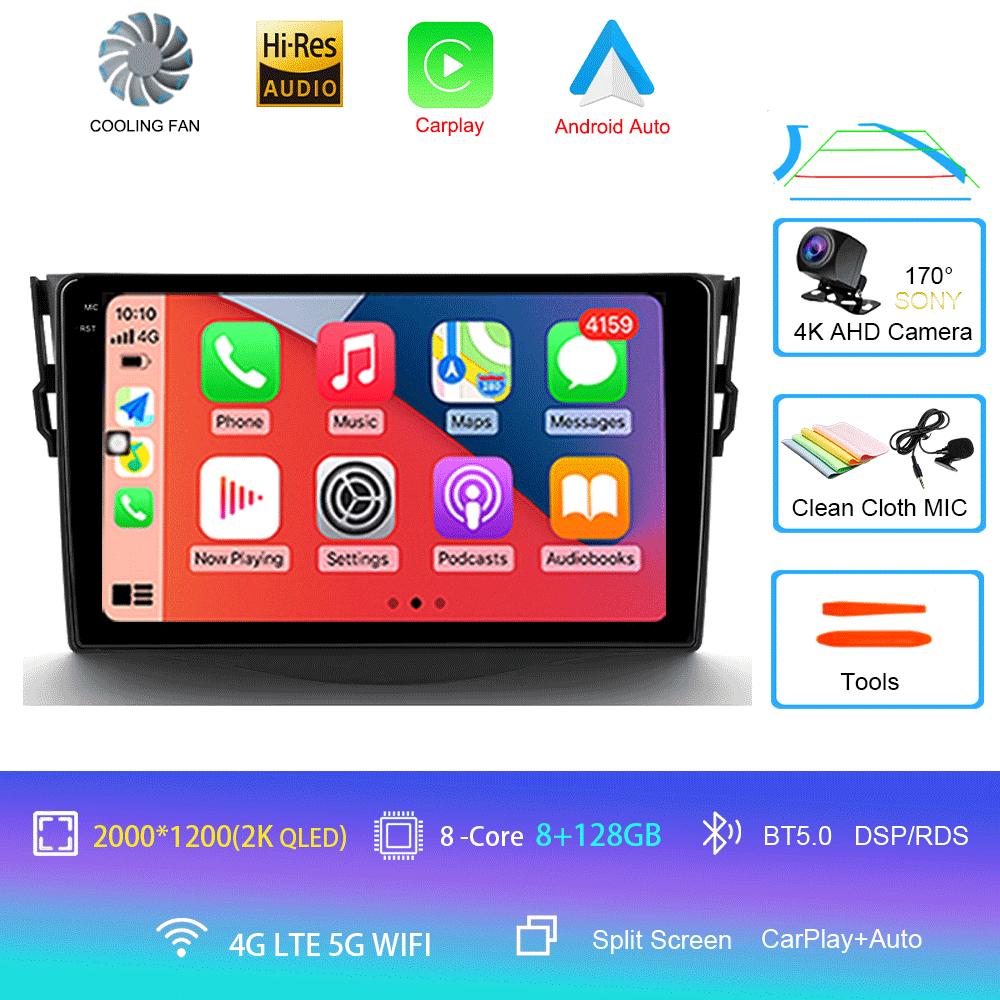 Car Radio Android 14 Carplay For Toyota RAV4 Rav 4 2005 2006 2007 - 2013 Navigation GPS Multimedia Player Stereo wifi+4G BT DSP