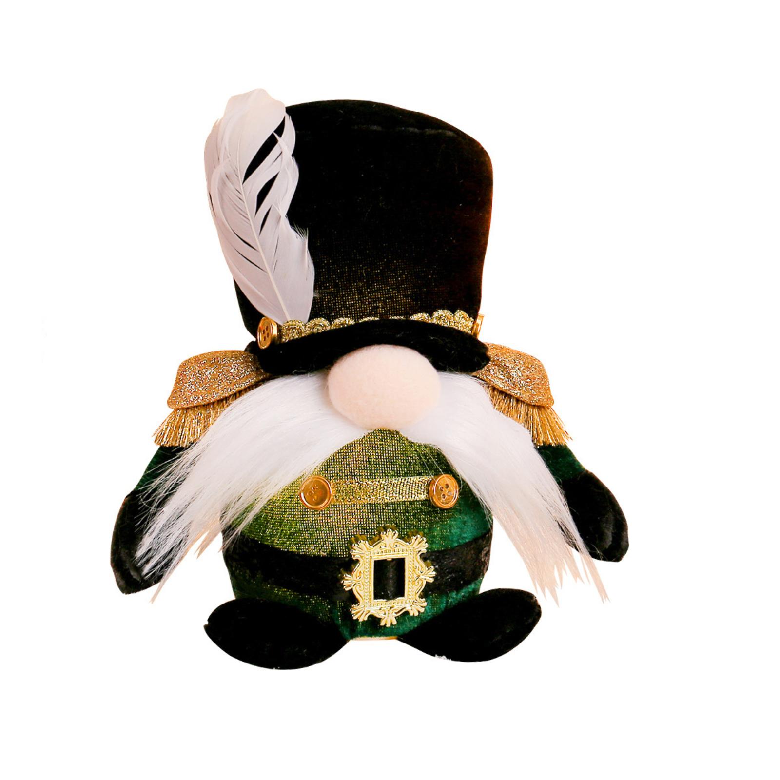 

Christmas Glowing Standing Soldier Figurine Creative Christmas LED Light Faceless Elder Doll Shop Window Display Piece One Size зелёный