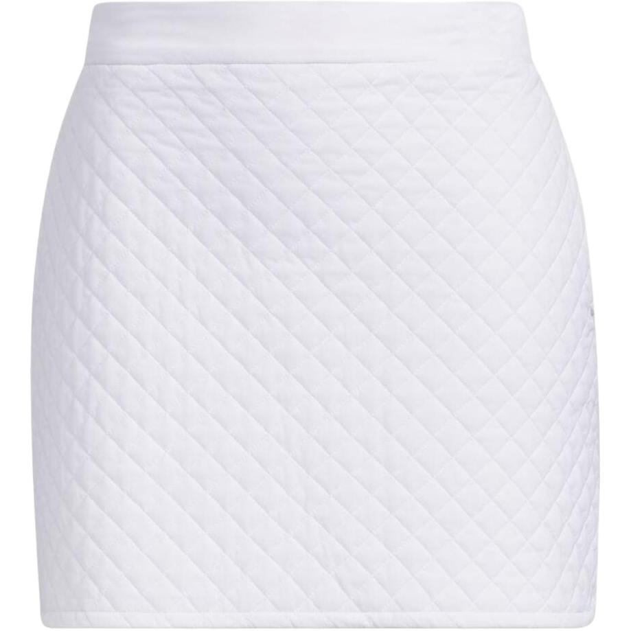 

Adidas Wind Rdy однотонная стеганая ветрозащитная водонепроницаемая удобная юбка для гольфа с микрологотипом, женские юбки белого цвета HY0866 XS