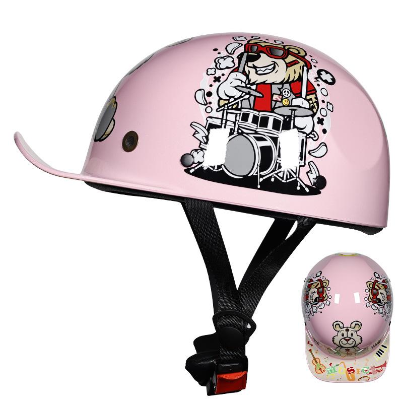 Electric Bicycle Helmet Children's Retro Duck Tongue Baseball Cap Skateboard Bicycle Half Helmet