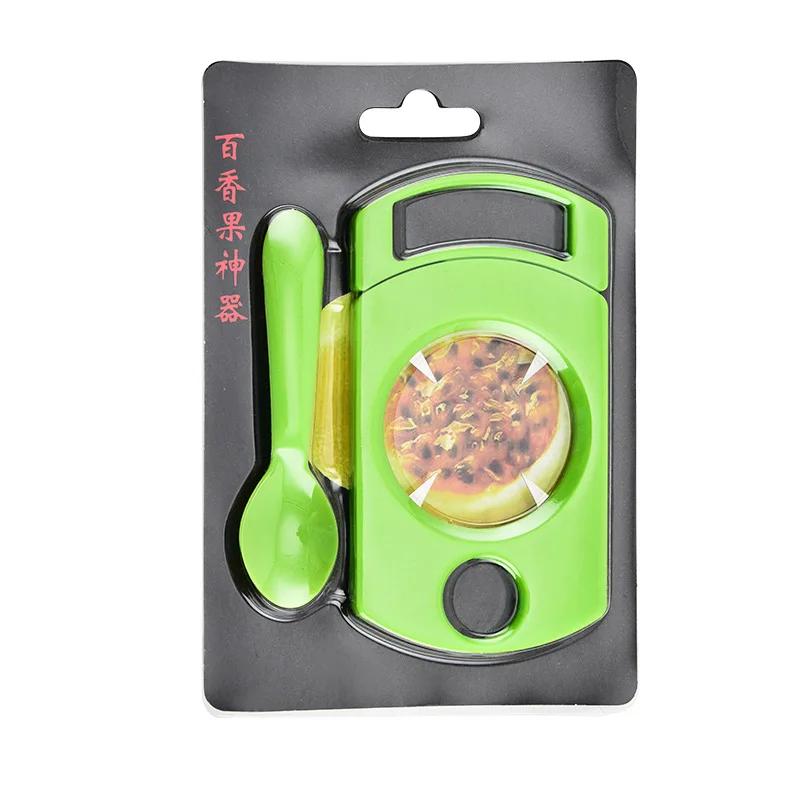 

Набор ножа и ложки для маракуйи Кухонные инструменты Открывалка для маракуйи Бытовые многофункциональные инструменты для еды фруктов Утолщенная открывалка зелёный