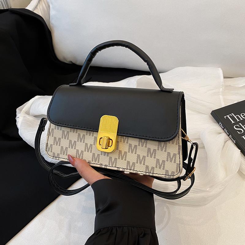 Summer New Women's Bags, Personalized Texture Commuter Bags, Popular Contrasting Colors, Versatile Messenger Bags, Shoulder Small Square Bags