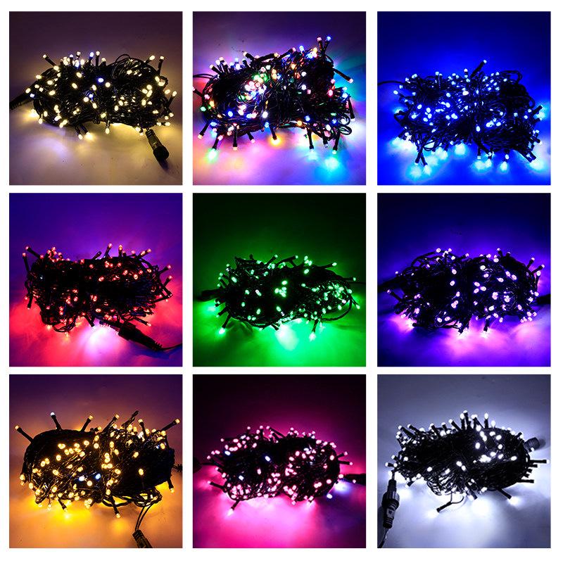 LED Black Wire Flashing Bubble Fairy Lights - Waterproof Outdoor Starry String Lights for Decoration