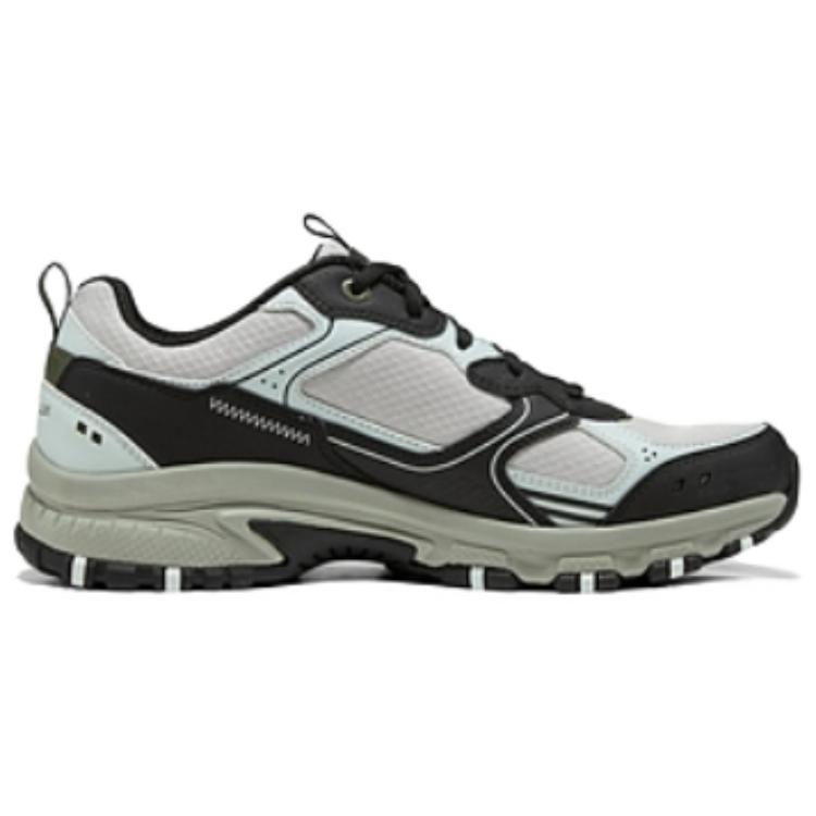 Skechers Outdoor Mens Comfortable Shock-Absorbing Durable Low-Top Hiking Shoes Men Sneaker Black Green 237754C-BKMT