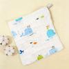 Class A Pure Cotton 6-Layer Gauze Washcloth Bib for Infants and Toddlers