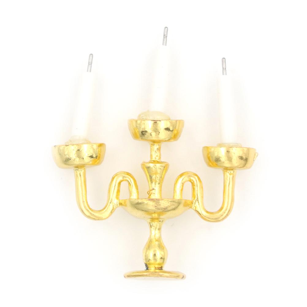 Newest Mini 1/12 Scale Doll House Candlestick Dollhouse Miniature Furniture Accessories Toys