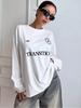 100% cotton t-shirt loose foreign style niche street personality ruffian handsome popular printing American style