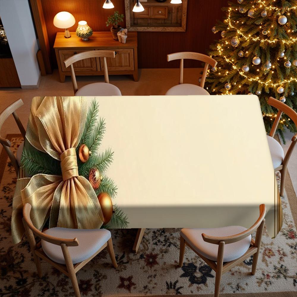 Festive Christmas Tablecloth Restaurant Kitchen Tablecloth Living Room Home Decoration Rectangular Party Decoration 40x70cm