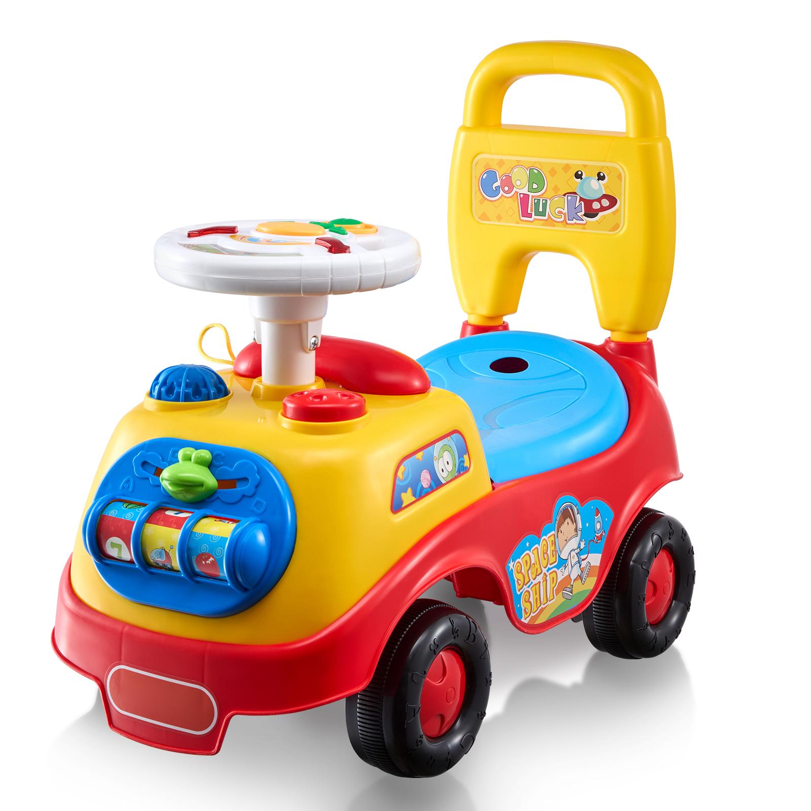 

SucceBuy Toddler Ride On Push Car Sit to Stand Kids Ride On Toy Car W/ Music Steering Wheel Seat Storage for Toddlers Ages 1-3 разноцветный