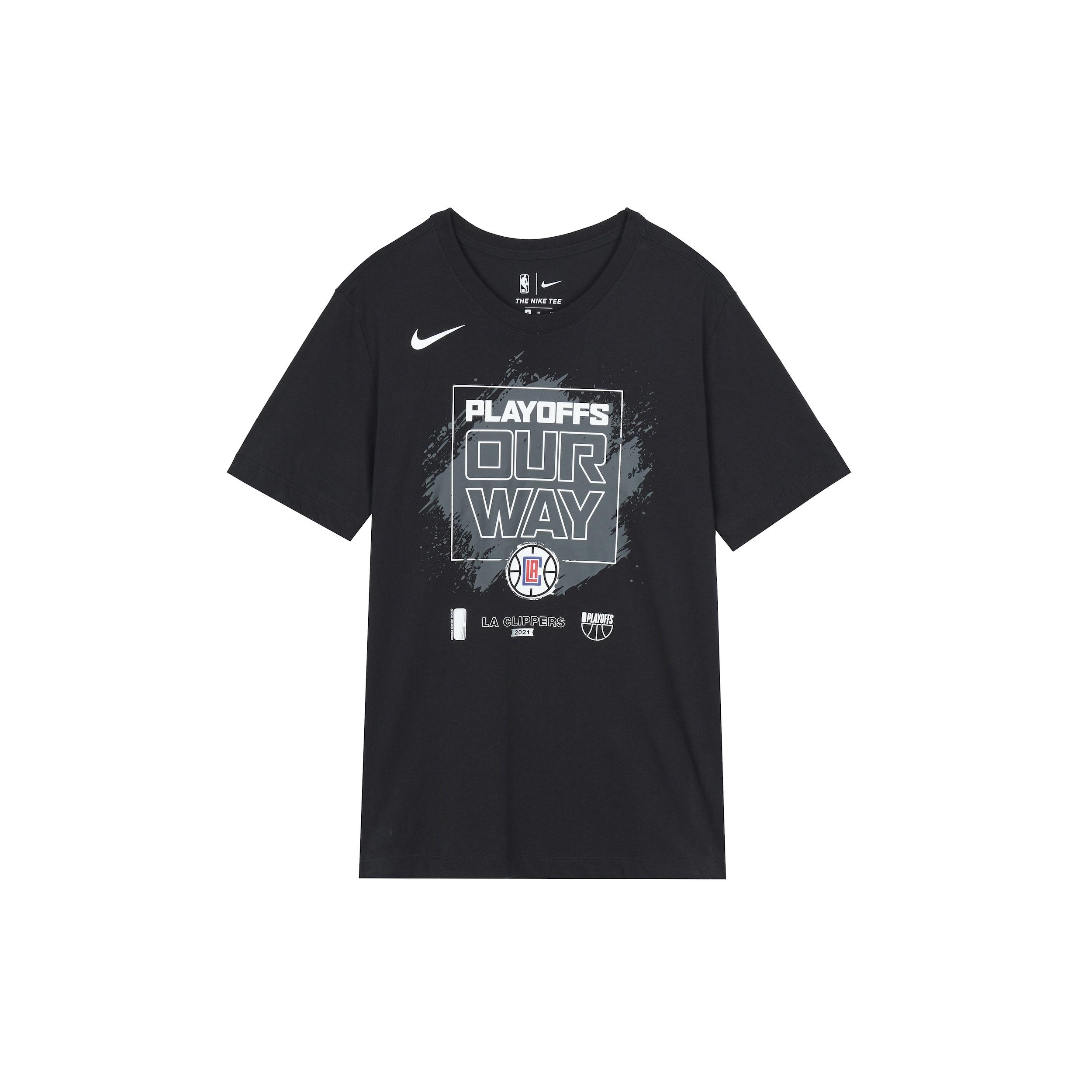 Nike NBA Los Angeles Clippers Logo Alphabet Printing Basketball Sports Short Sleeve Black Men s DQ8987-010 S