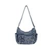 2025 New Fashion Korean Denim Small Square Bag Student Commuter Shoulder Bag Women's Casual Mobile Phone Crossbody Bag