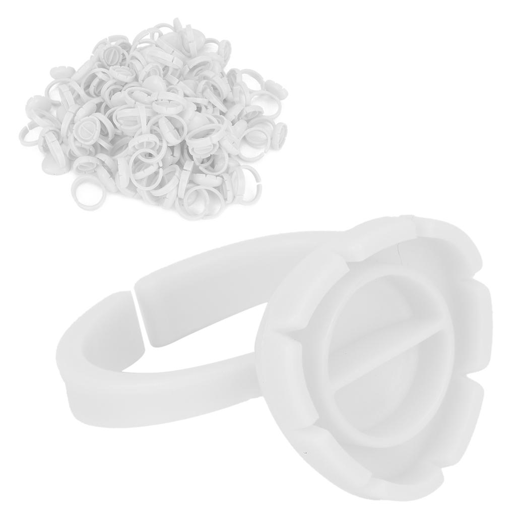 100pcs Lash Glue Holder Ring Cup Eyelash Extensions Quick Blossom Cup Lash Organizer Tool