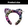 Leopards Print Hair Hoop Cats Ears Shape Headbands Halloween Cosplay Headpiece for Halloween Cosplay