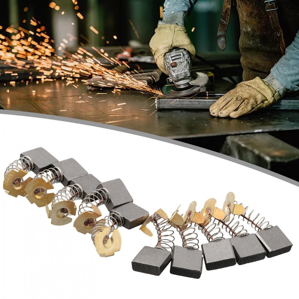 Carbon Brushes 10Pcs Accessories Brand New Carbon And Metal