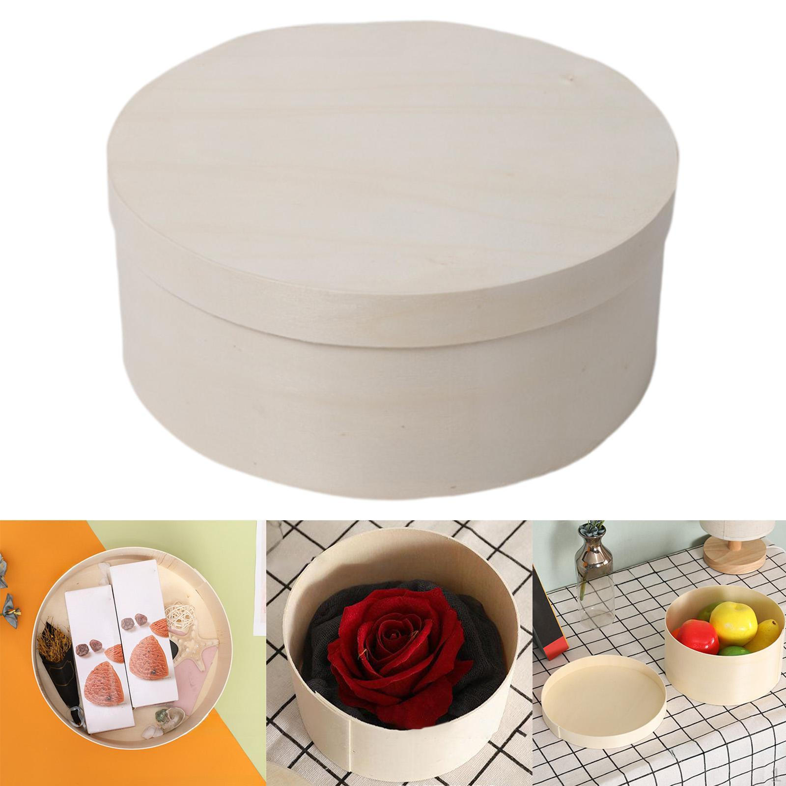 

Деревянная коробка для торта, украшение для упаковки десерта, с крышкой, универсальный портативный контейнер для хранения M