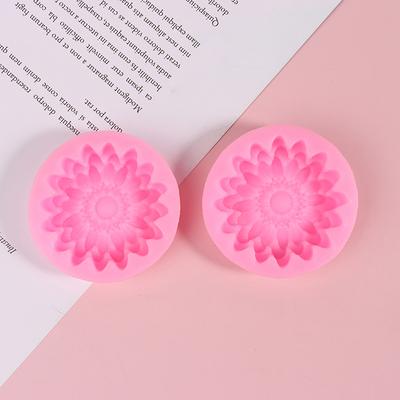 1 moule à savon 3D en forme de chrysanthème, outils de cuisson, moules en silicone pour fleurs, moules à bougies, outils de décoration de gâteaux en forme de tournesol