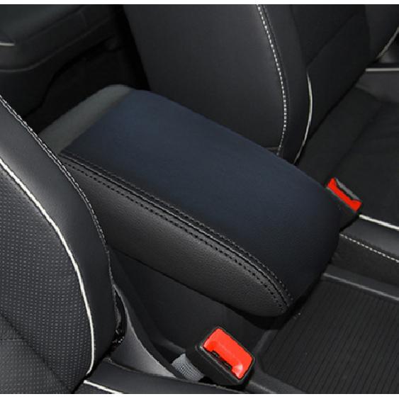 Black Car Middle Console Armrest Box Cover Leather Fit For VW Tiguan 2017-
