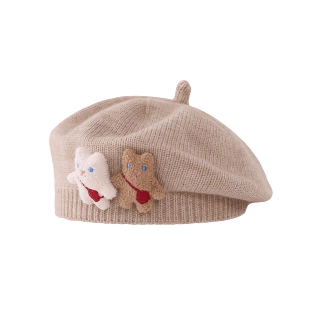 Cartoon Kids Beret Soft Boys Hat Cute Baby Hat Autumn Winter