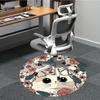 1pc Floral Cat Office Round Area Rug, Indoor Mat Suitable ForOffice, Under Office Chairs Bedroom Living Room Home Decor, Room Deco, D073