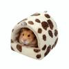 Coral Fleece Hanging Hamster Hammock Catoon Pattern Hamster Hanging Cage Guinea Pig Nest  Autumn