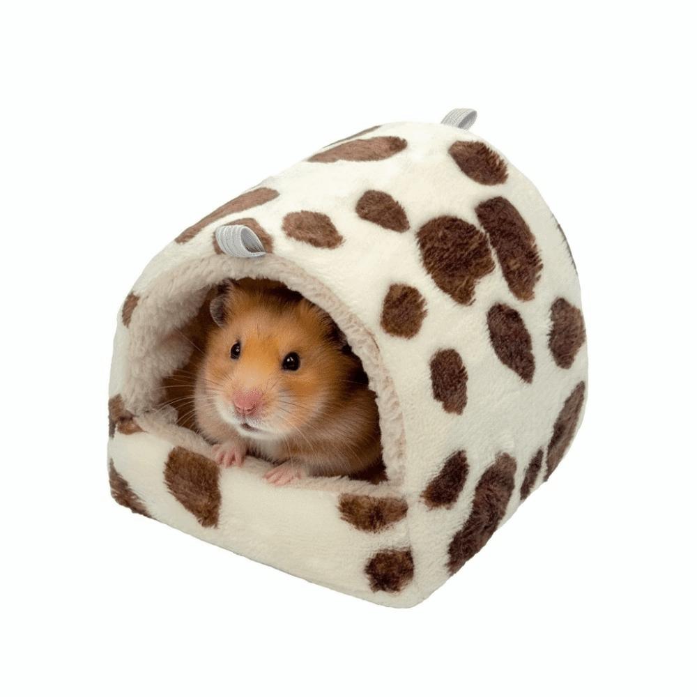 Coral Fleece Hanging Hamster Hammock Catoon Pattern Hamster Hanging Cage Guinea Pig Nest  Autumn