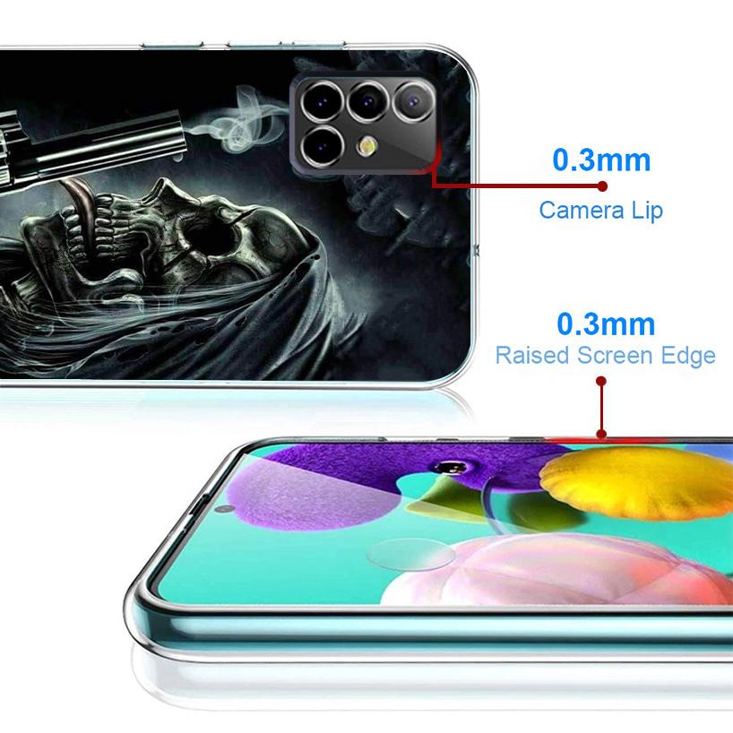 Reaper Skull Skeleton Gun Phone Case For Samsung Galaxy A17 A16 A15 A14 A13 A57 A56 A55 A54 A53 A37 A36 A35 A34 A33 A26 A25 A24