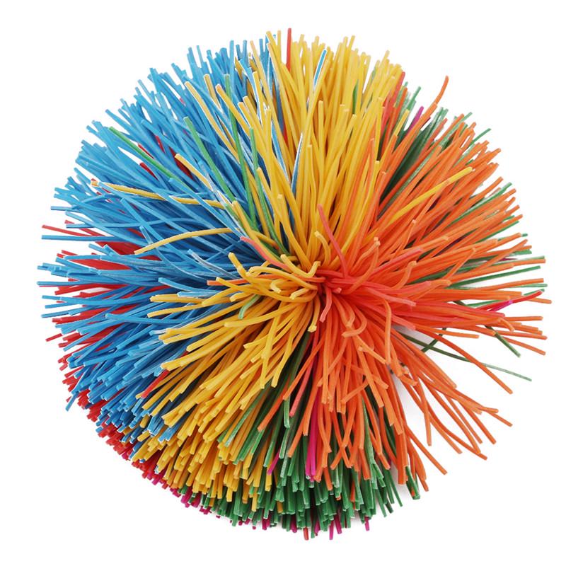 New Anti-Stress 6cm/9cm Rainbow Fidget Sensory Koosh Ball Baby Funny Stretchy Ball Stress Relief Kids Autism Special Needs