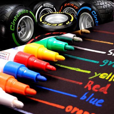 Permanent Paint Colorful Waterproof Pen CD Metal Oily Marker Pen Car Tyre Tire Tread
