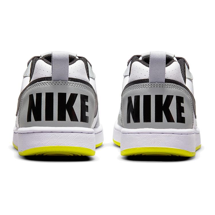 New Nike Court Borough Low White Black Wolf Grey GS 839985-104