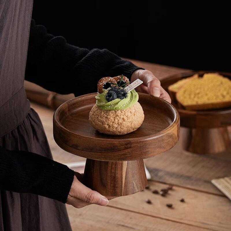 Abay Wooden High-Footed Cake Stand