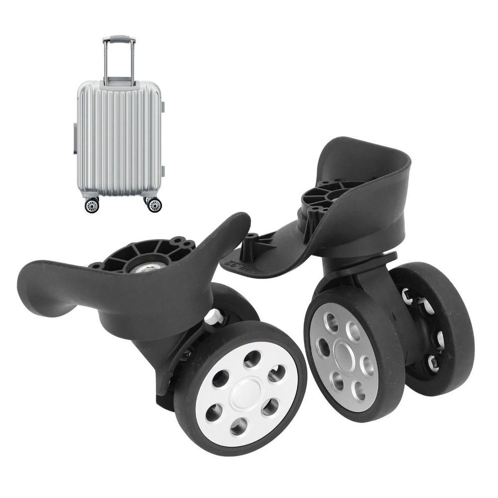 2 Pcs Silent Shock Absorbing Luggage Wheels Double Row 360 Degree Rotating Universal Wheels Matching Screws