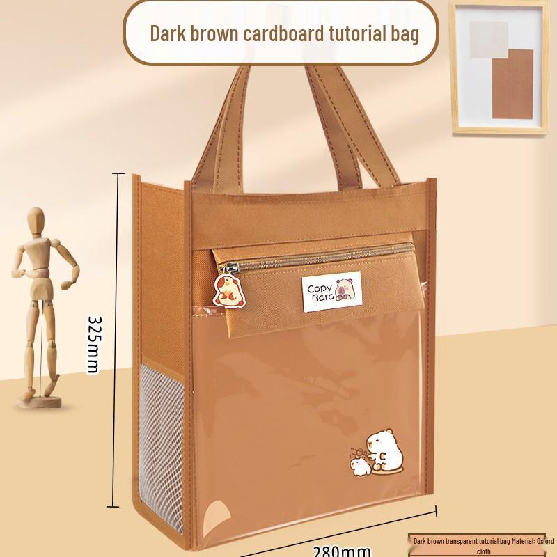 

Прозрачная сумка-тоут с молнией с капибарой для студентов