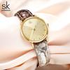 SK Niche Hoge Uitstraling Dames Kwarts Leren Band Horloge