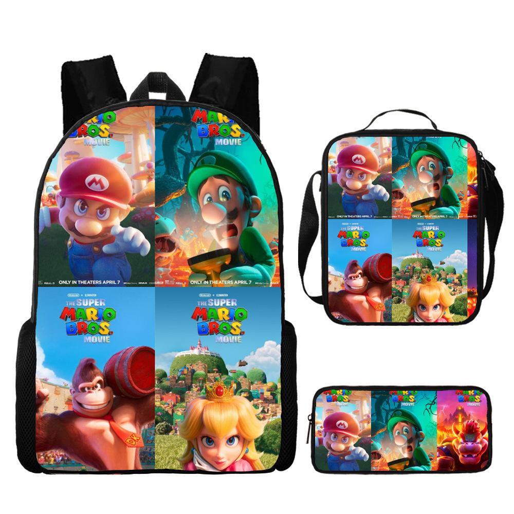 Mario, Primary And Secondary School Schoolbag, Children'S Backpack, Cartoon Satchel.