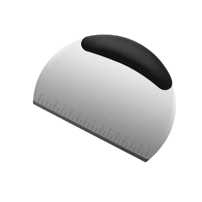 Household Stainless Steel Semicircular with Scale Baking Cutting Knife Cream Cake Flour Scraper
